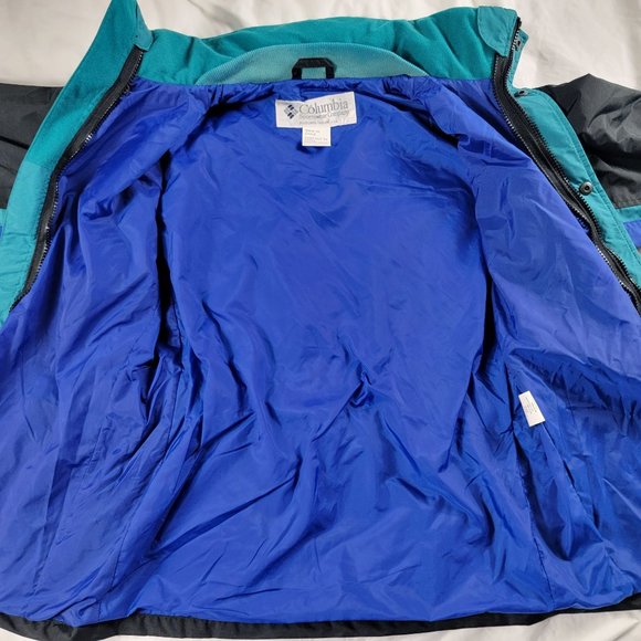 Columbia Long Peak Youth 10/12 Black Blue Winter Jacket Snow Outdoors Warm Hood - Picture 4 of 12